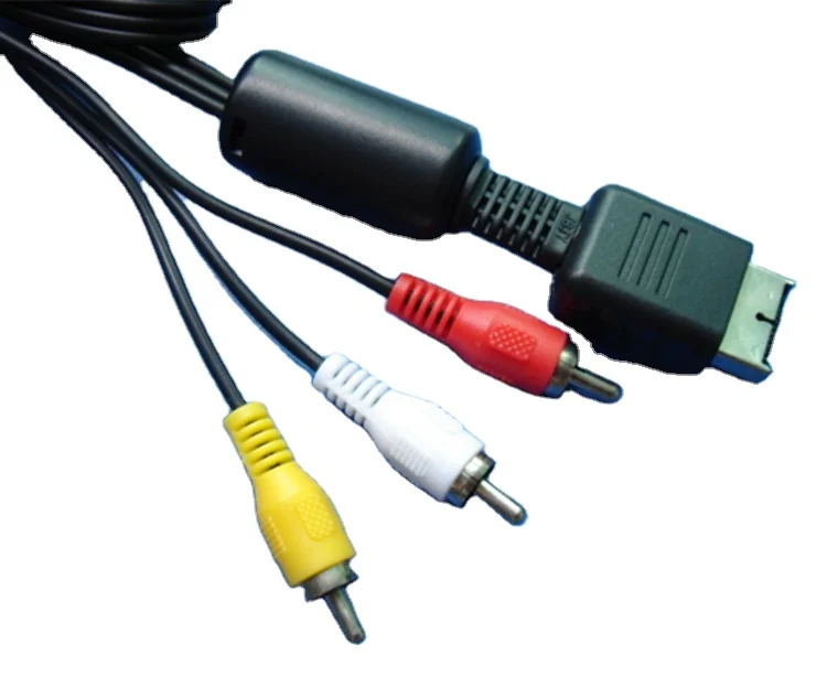 

High quality Audio video av cord cable for PS2 AV cable, Black