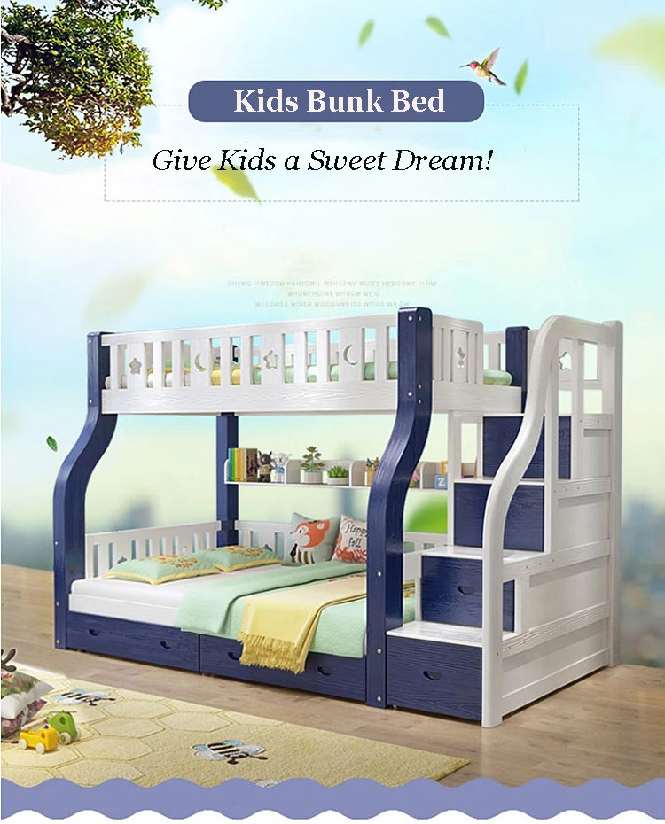 Kids Bunk Bed With Storage For Girls Children Wooden Bunk Bed With Slide Bunk Bed For Kids Buy Kids Bunk Bed For Girls Children Wooden Bunk Bed Kids Bunk Bed With Storage Product