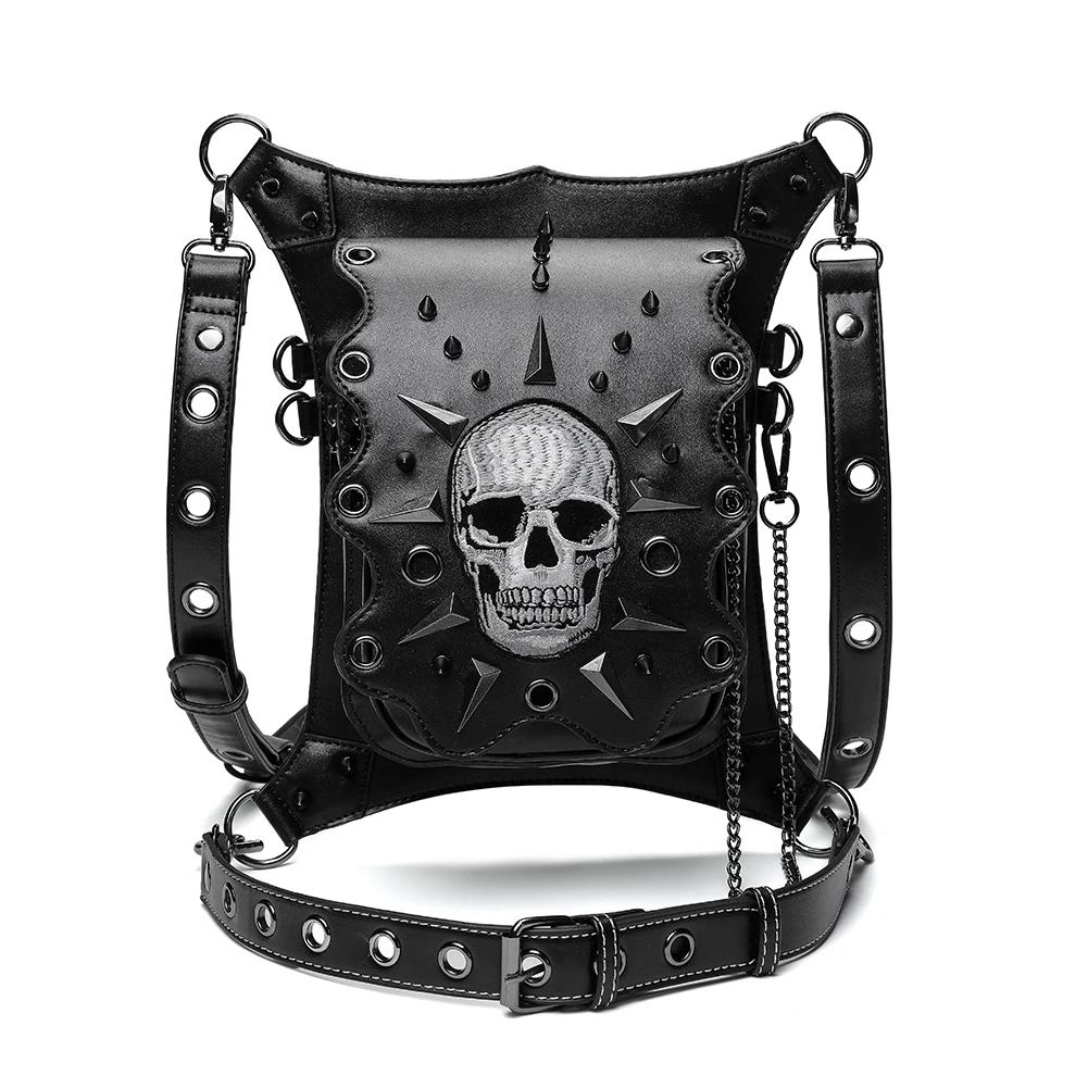 

Wholesale fashions spot punk female steampunk skulls female outdoor motorcyclemen purses crossbody bag