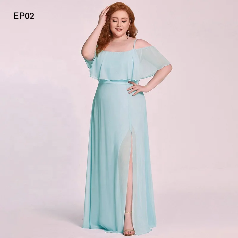 

Jancember EP02 2021 Sexy Special Design Plus Size Lace Blue Evening Dress
