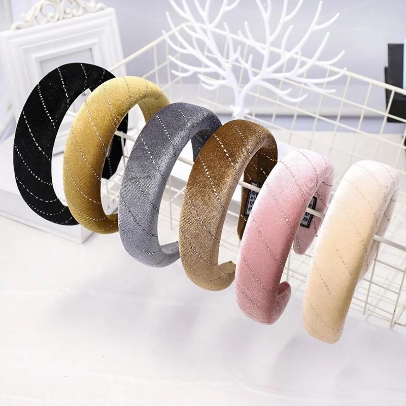 

2020 Autumn New Classic Women Sponge Multicolor Fur Headband, As pic