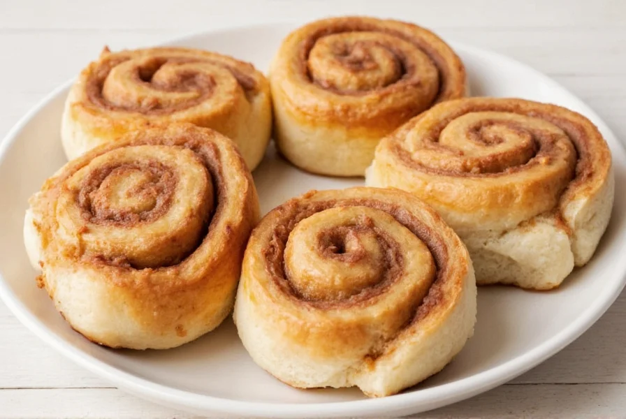 Three variations of easy cinnamon rolls recipe showing gluten-free, vegan, and lower sugar options with clear labeling