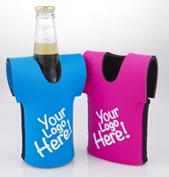 

Wholesale Sublimation Screen Print Foam Eco-Friendly Cloth Neoprene Beer Bottle Cooler Sleeve