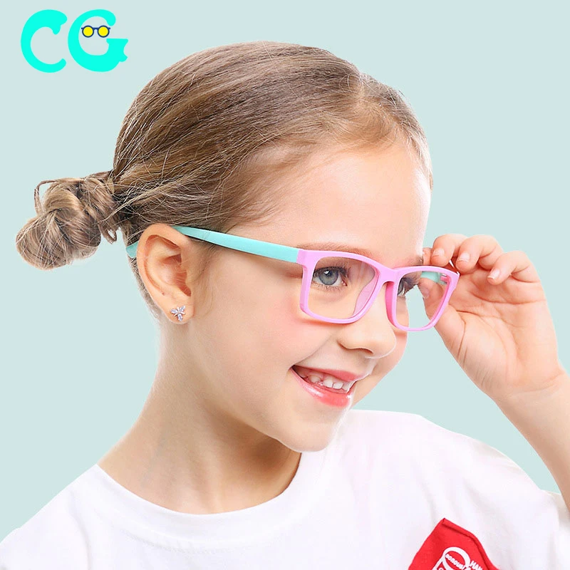 

Glasses 3-13 age Kids Anti Glare Filter Children Eyeglasses Girl Boy Optical Frame Anti Blue Light Blocking Clear lenses UV400, Picture