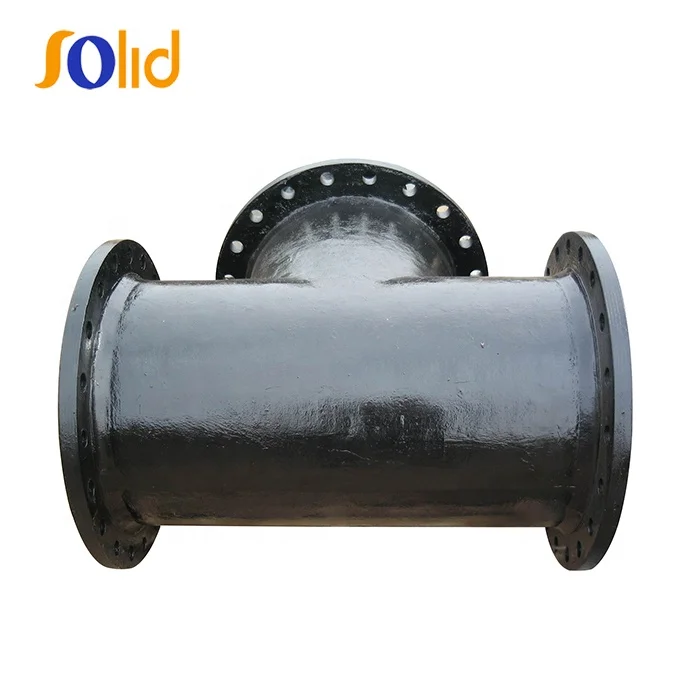 Big Size ISO2531,EN545 Ductile Iron Pipe FIttings Equal Tee All Flanged Tee