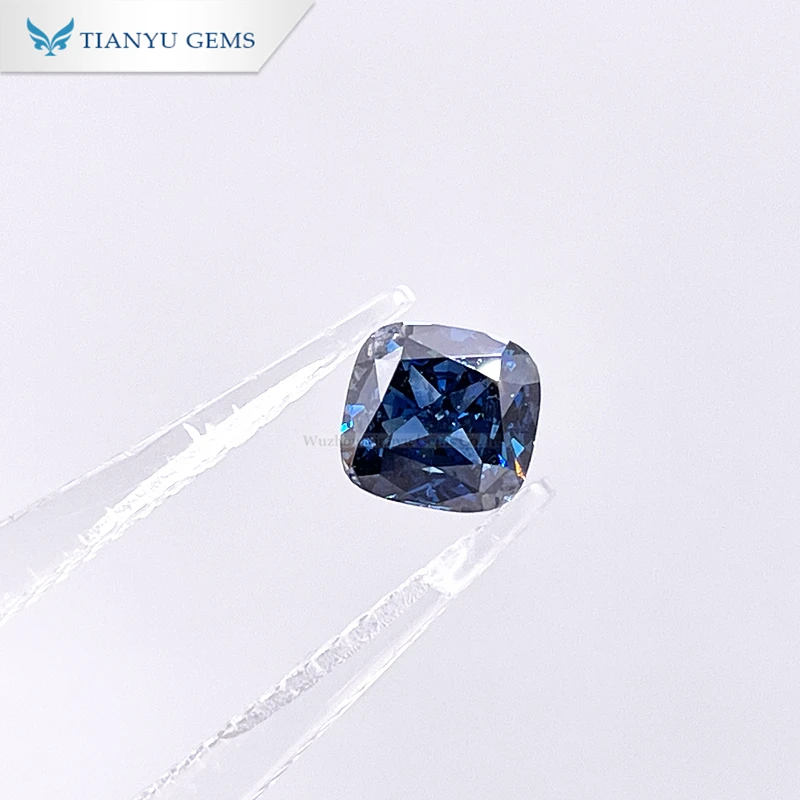 

Tianyu Gems 1.0CT I VG Cushion Cut Fancy Dark Blue IGI Certificate Lab Grown Diamond HPHT