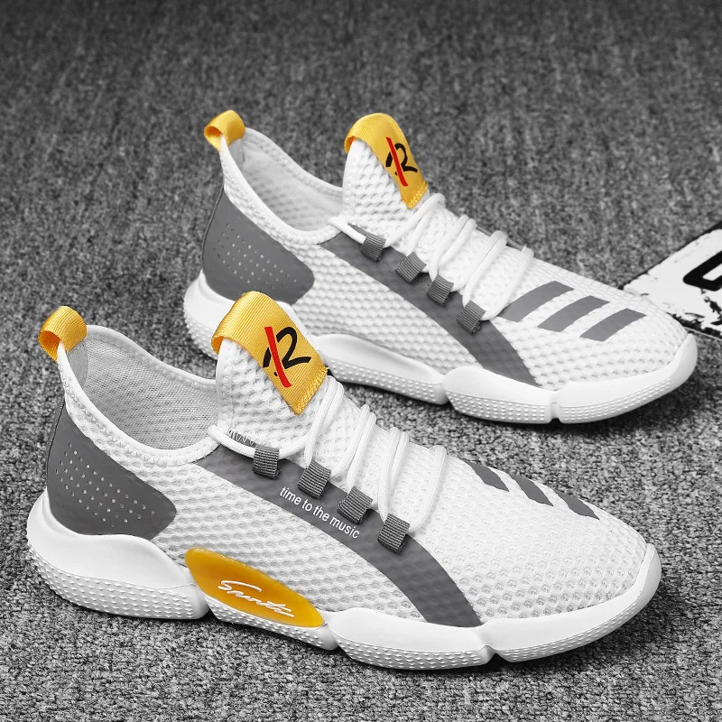 

Cheap Low Price Fashion Casual Sports Shoes Men Mesh Comfortable Men's Casual Shoes White Luxury Running Shoes Sneakers for Men, 3 colors/white,black,yellow