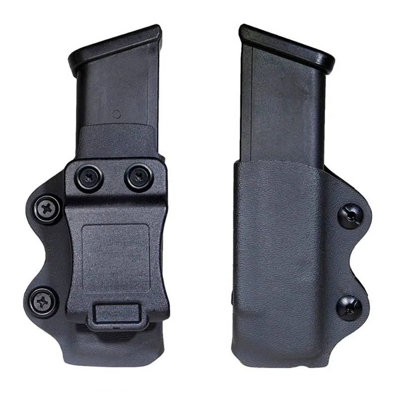 

Kydex IWB/OWB Gun Holster Magazine Pouch Case for G 17 19 23 26 27 31 32 33 Airsoft Pistol Mag Pouch Holster, Black