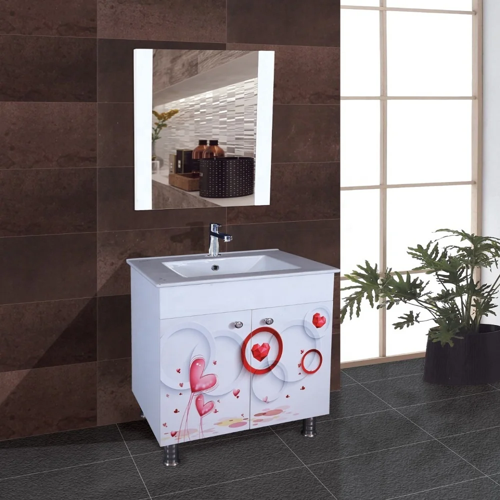 Good Quality Bathroom Vanities Modular Bathroom Furniture PVC Bathroom Cabinet basin for hand wash