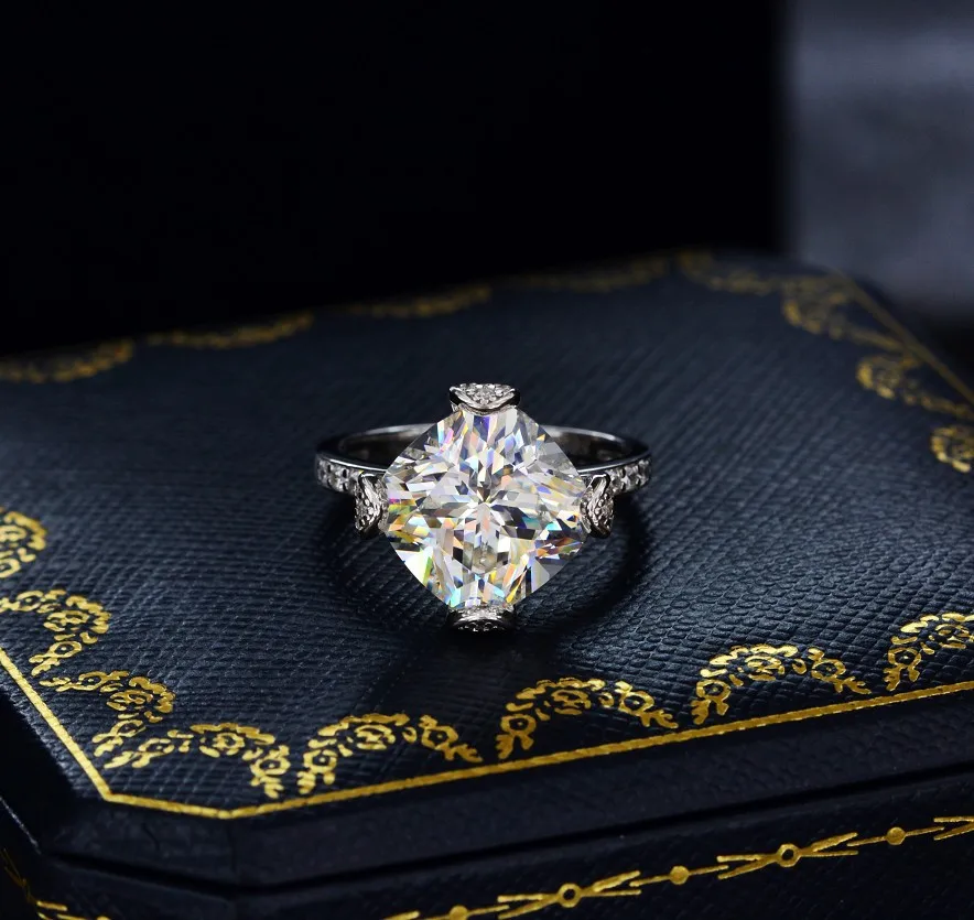 

925 sterling silver vintage single stone ring designs princess cut womens jewelry cz diamond engagement wedding ring, Picture