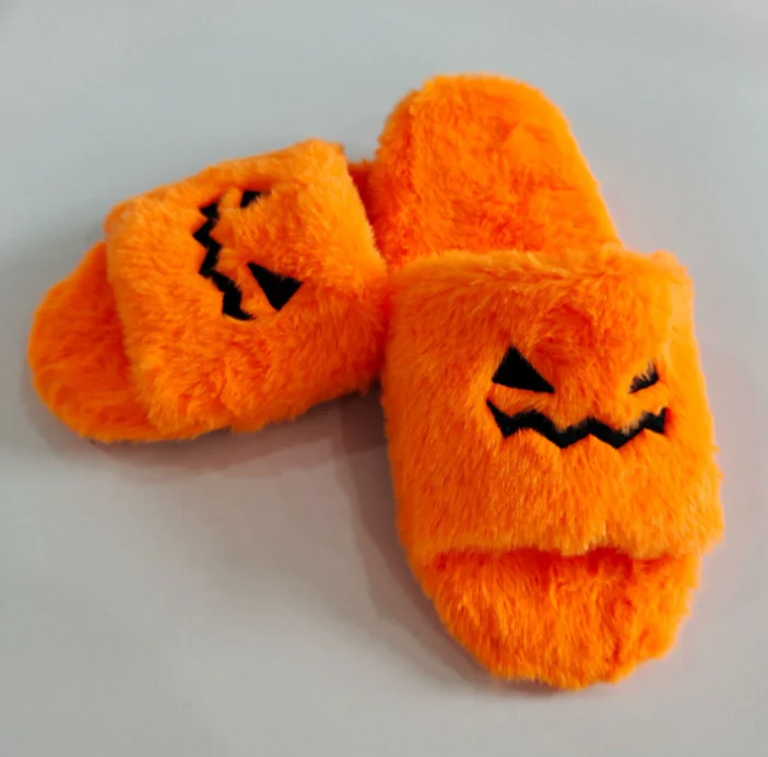 

2021 Wholesale Price Winter Women House pumpkin slippers Fashion Home House Fur pumpkin slippers Slides, 1colors