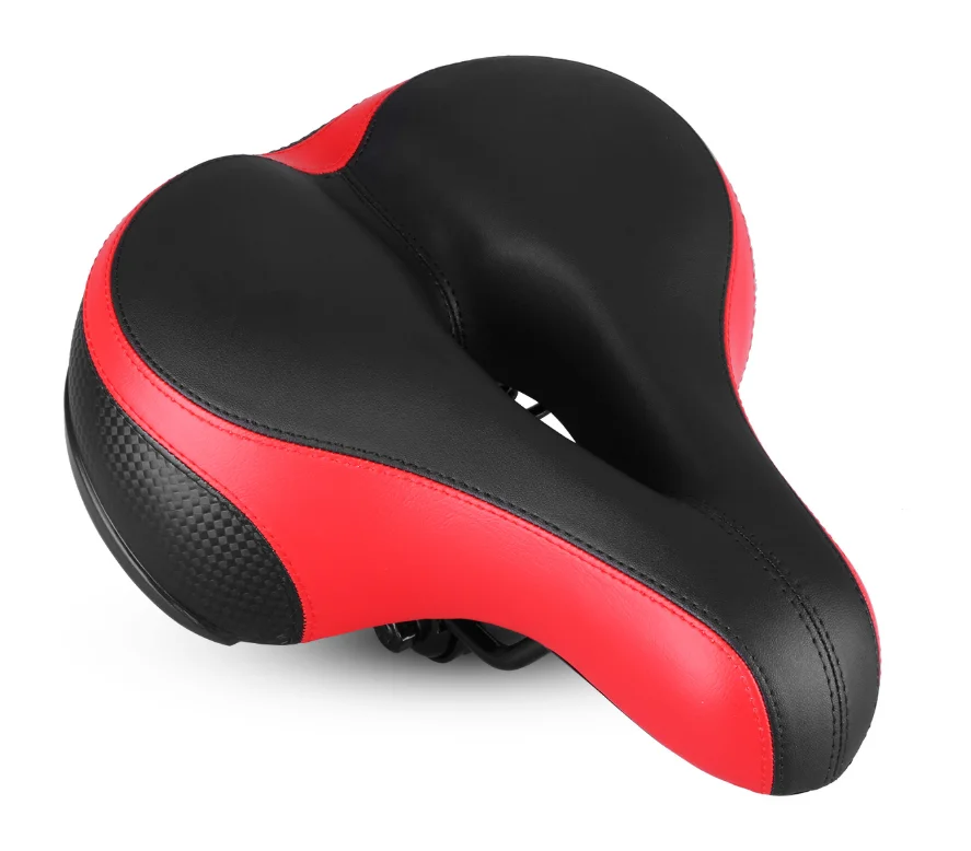 

Comfort Bike Seat for Women or Men Bicycle Saddle PVC PU leather with Shock Absorbing Rubber Balls Suspension