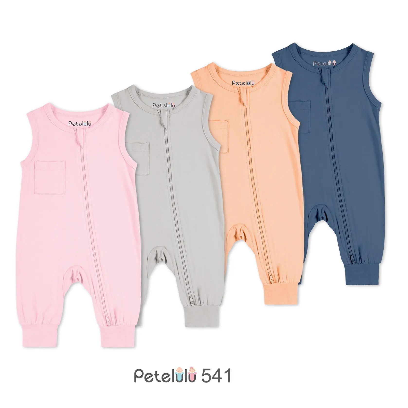 

Zipper Eco Bamboo Clothes Baby Romper organic cotton baby rompers wholesale baby clothes