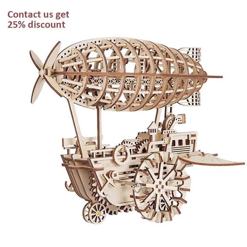 

Robotime Rokr Contact Get 25% off Educational Toys LK702 Airship 3D DIY Wooden Puzzles For Adults