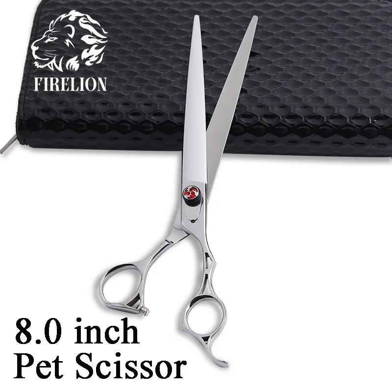 

Professional  440c Steel Cutting Shears Best Pet Dog Cat Grooming Shears Scissors, Silver