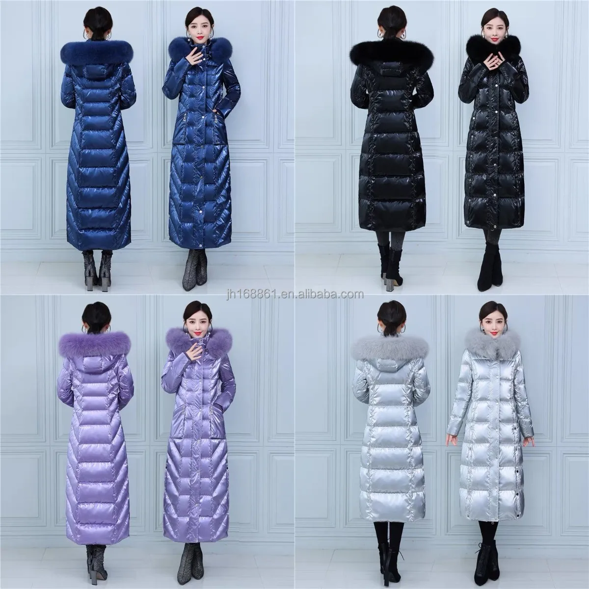 

2021 high quality warm hat women plus size women's winter coat and down jacket wholesale, Red