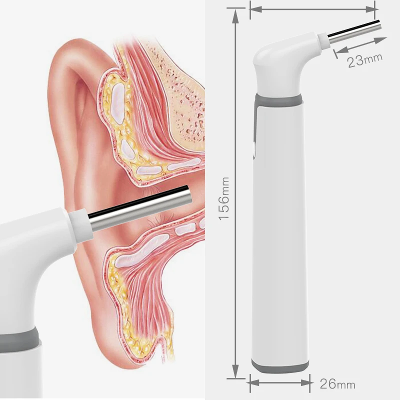 

2021new design Wireless ear wax removal digital ear camera otoscope 3.9mm diameter with 6led lights, White