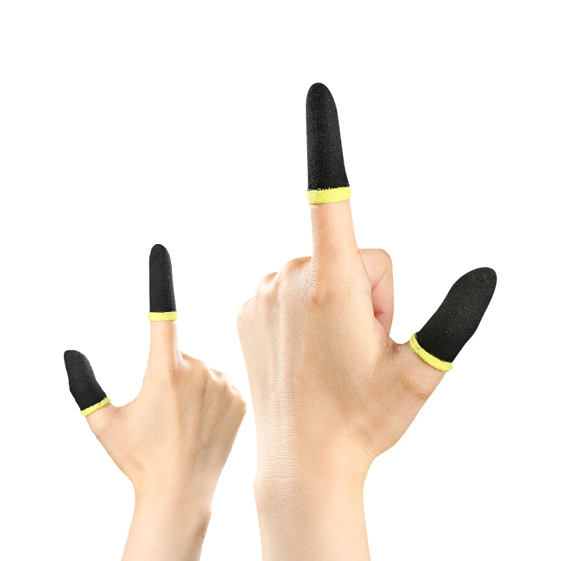 

For high quality fingertip game controller sweatproof gaming sleeves finger sleeve for pubg, Black
