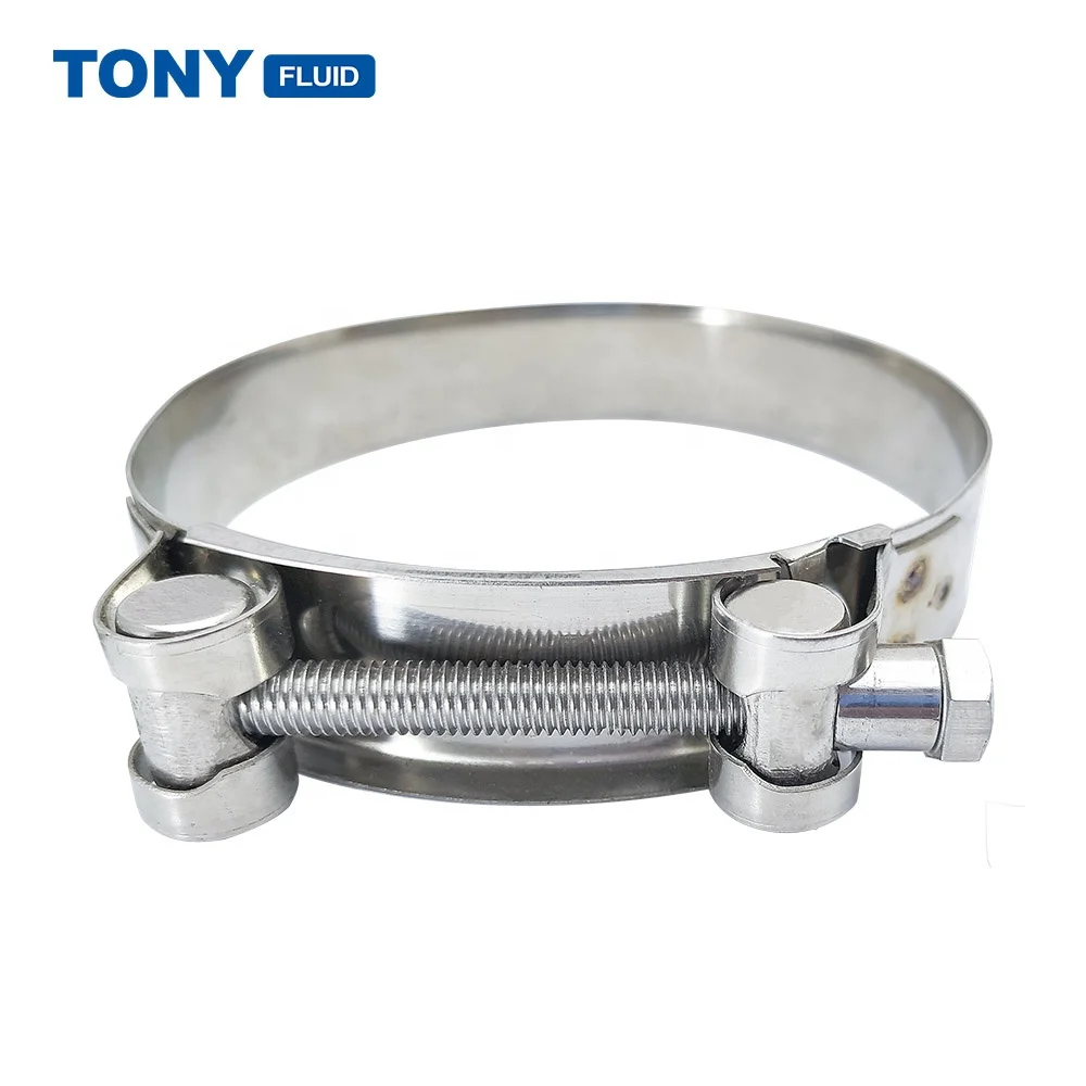 
Multi Specification Stainless Steel Heavy Duty Hose Clamp SS Adjustable T Bolt Clamp For Automotive Food 