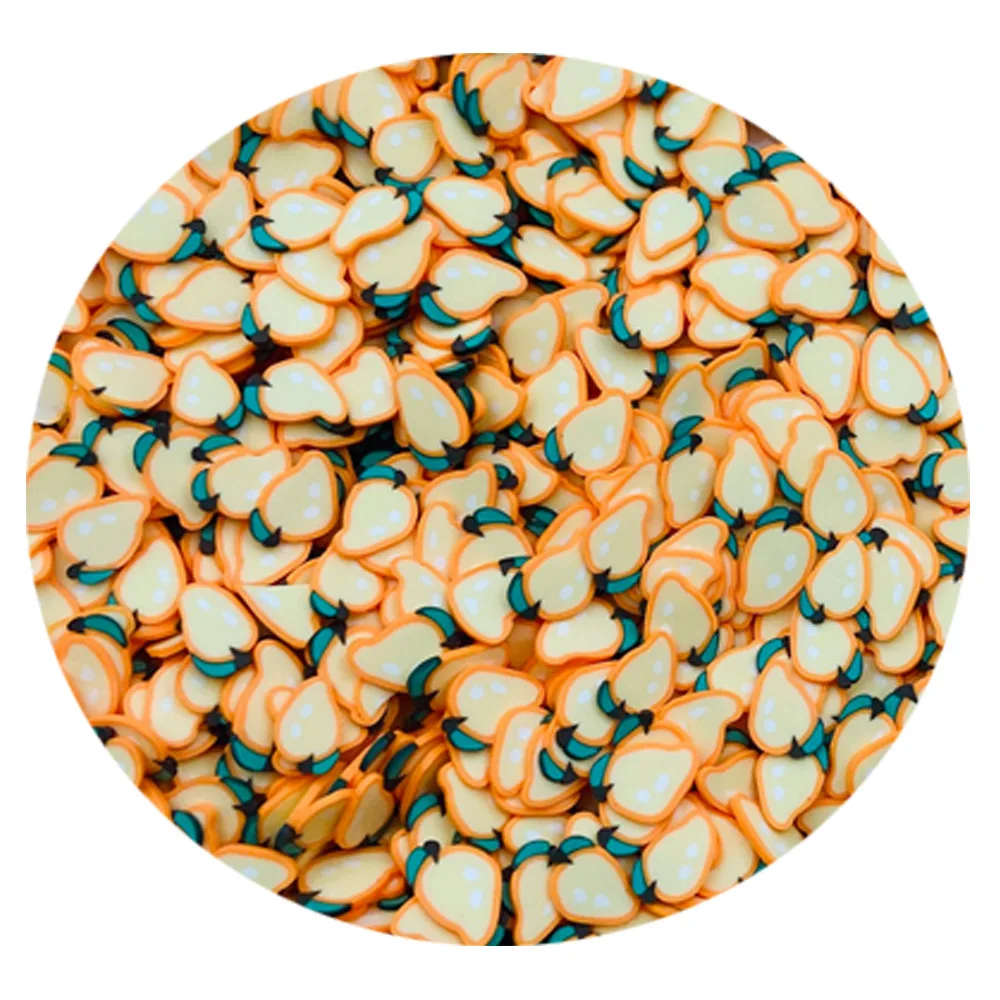 500g Mixed Fruits Clay Mango Sprinkles Slices for Nail Art Decor DIY Slime Crafts Making