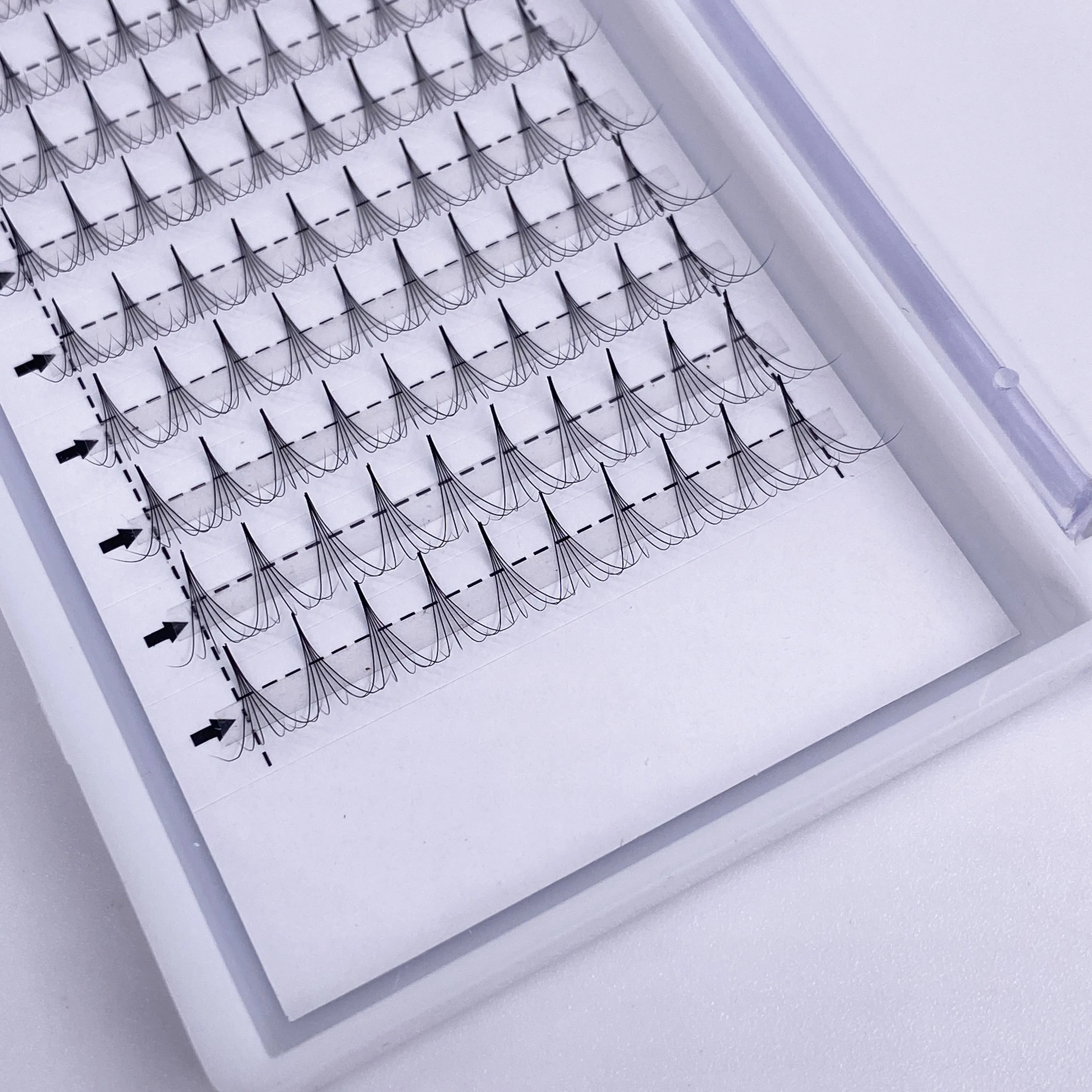 

6D pre made lash fans eyelash extensions pointy bases lashes premade fans short stem lashes, Black