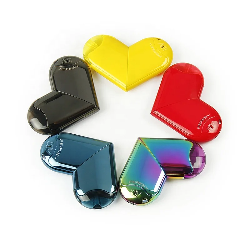 

heart-shaped perkey lov vape pod online shopping for wholelsales from lovisle tech, Black,red,green,silver,blue