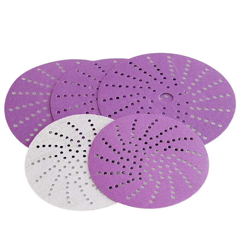 

Sanding Disc 125mm 120 Grit Hook and Loop Round Porous Purple Ceramic Sandpaper Automotive Polishing Abrasive Sanding Disc