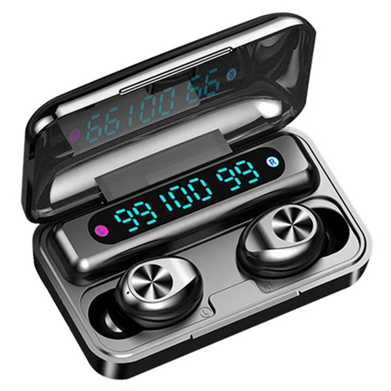 

2000mAh Touch Control 3 LED LCD Digital Display F9-10 9D Stereo Wireless headphone Waterproof 5.0 Tws Earbuds Headset