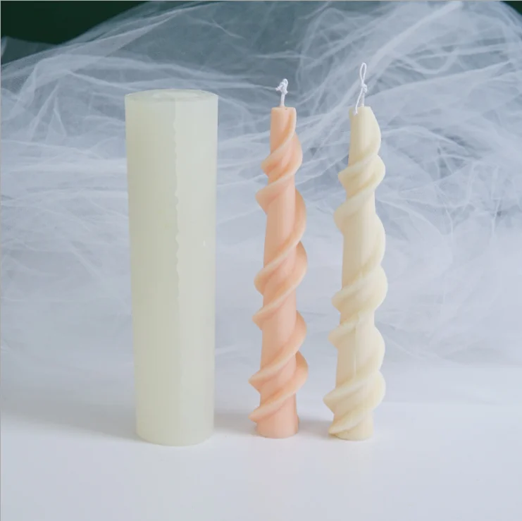 B-3123 Spiral rod wax silicone mold Korean style rotary lace candle silicone Mold, Random
B-3123 Spiral rod wax silicone mold Korean style rotary lace candle silicone Mold, Random