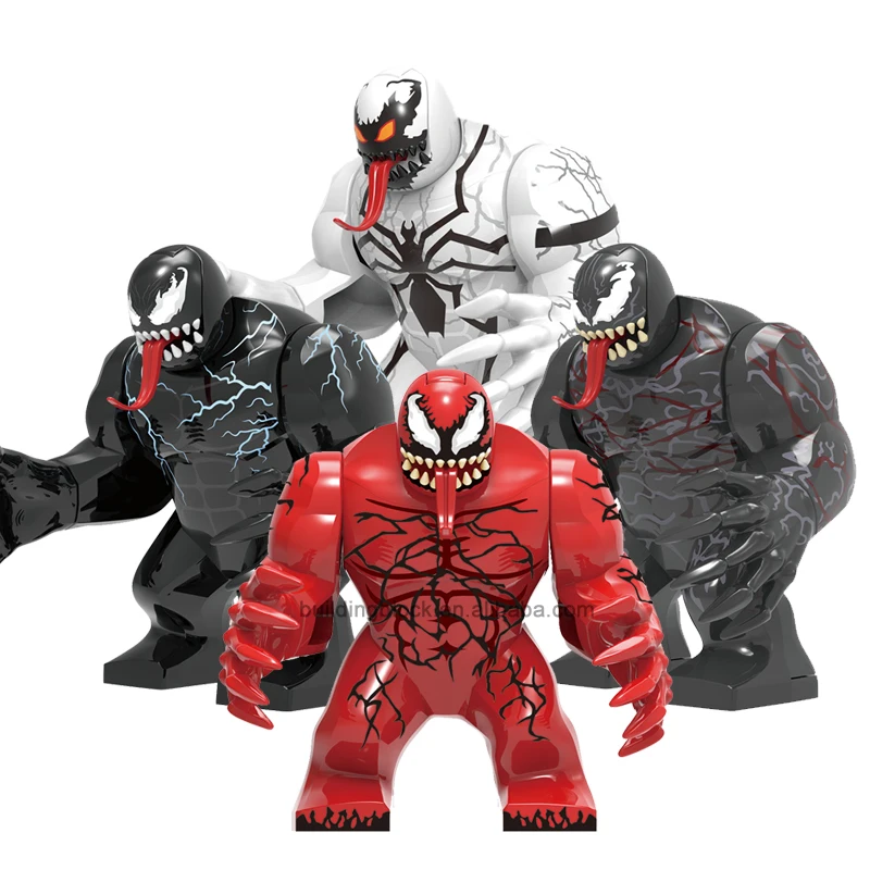

New X0327 Super Heroes Carnage Venom Riot Building Blocks Big Size Action Building Block Bricks Figure Children Toys