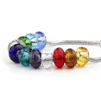 

Colorful Faceted Glass Beads DIY European Wholesale Charms Murano Czech Bead Fit For Charms Bracelet jewelry making