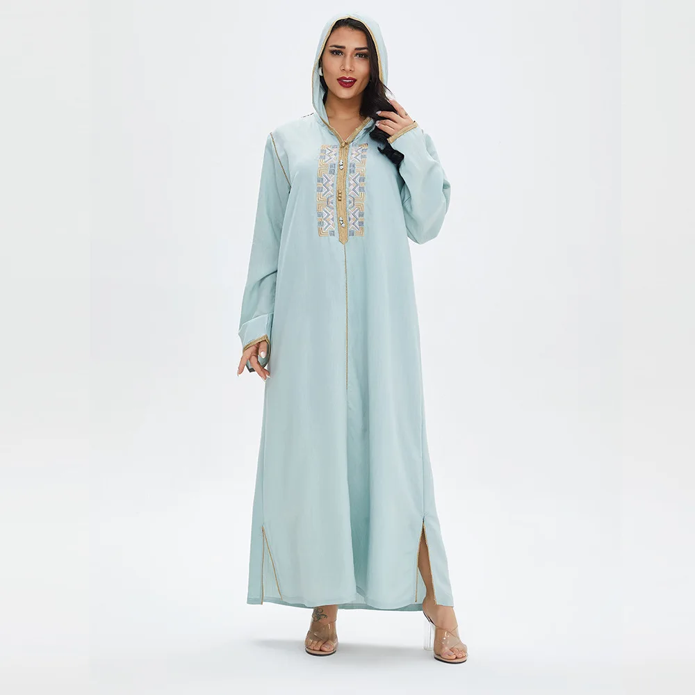 

2021 Summer Dresses Women Robe Nighty For Ladies Night Gown For Women Muslim Hijab Islamic Clothing Maxi Dress Woman Abaya