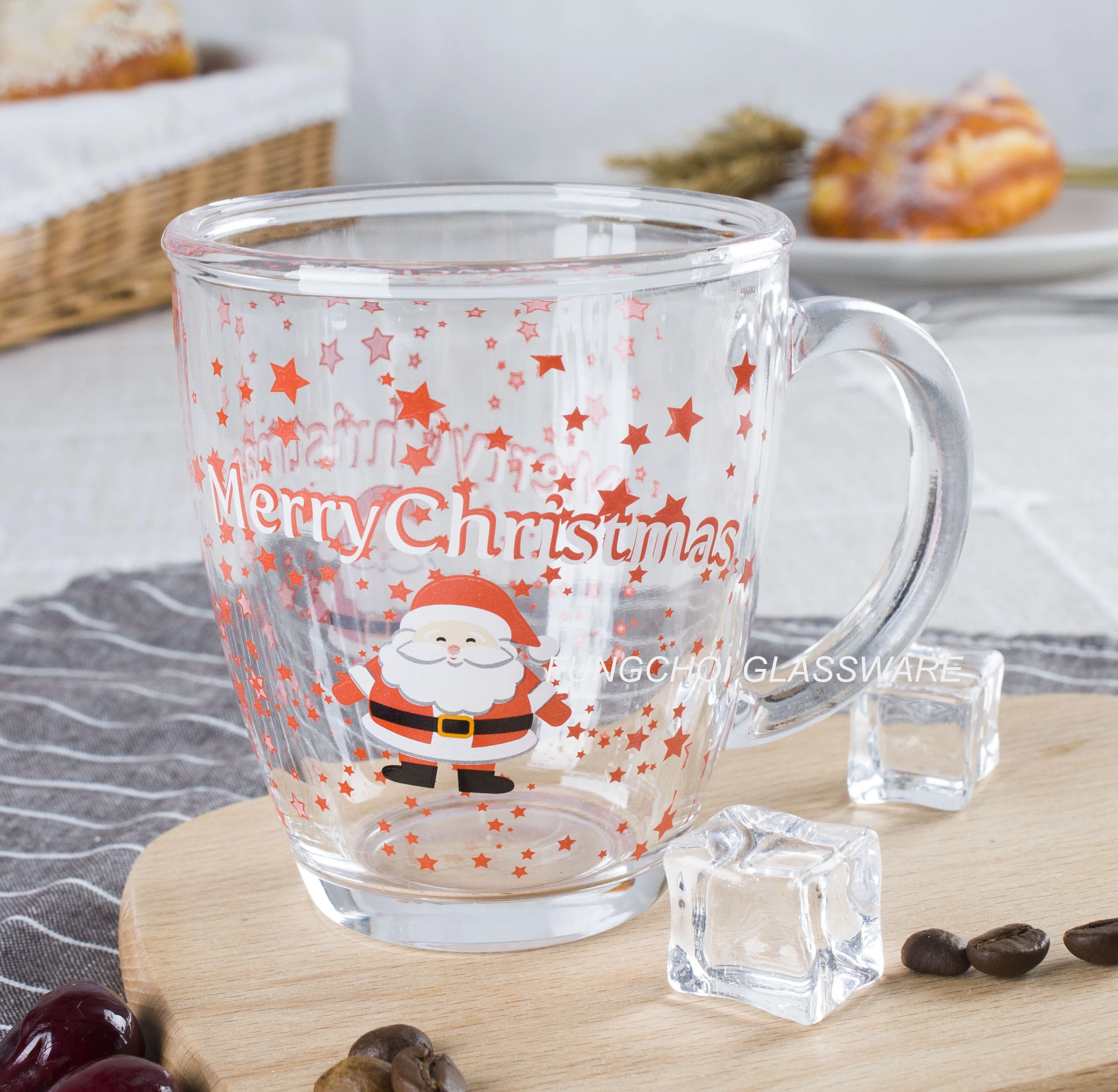 

12.3oz 350ml coffee Christmas celebrating mug cup coffee mug sublimation cup, Transparnt