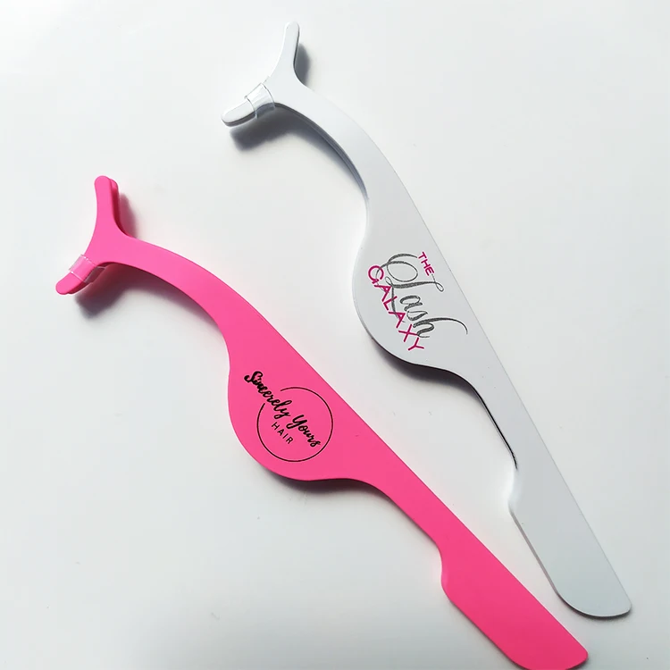 

Tweezer rose gold Pink Black Colors Stainless steel eyelash applicator tweezers
