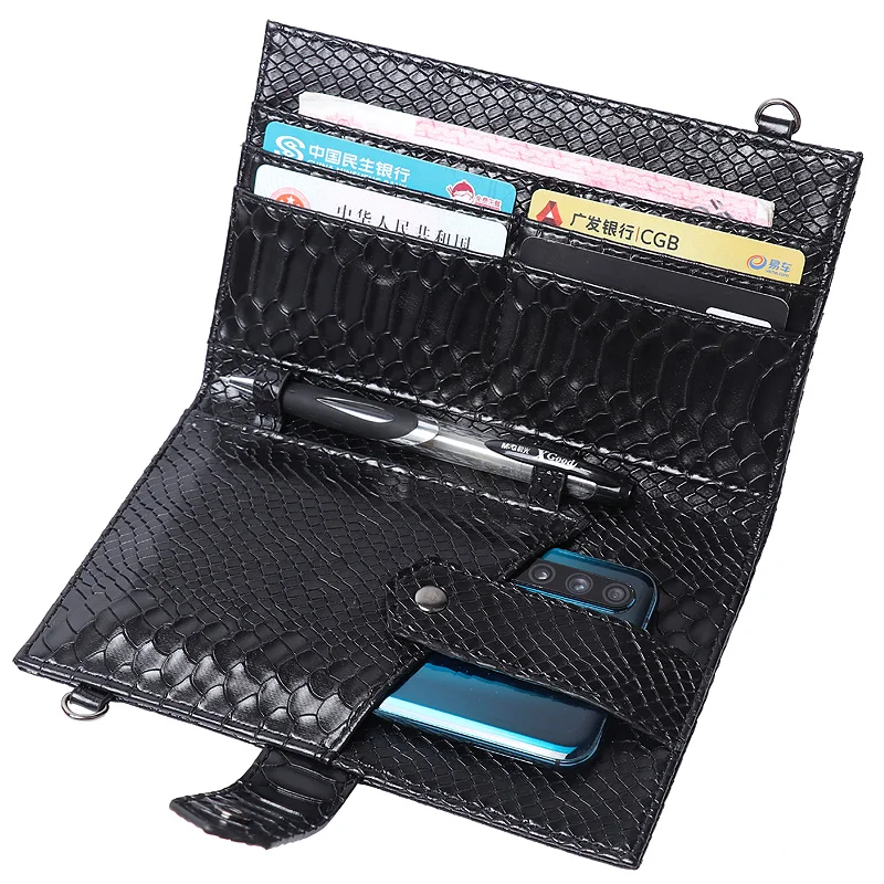 

Elegant Business Travel Design Ladies Python Crossbody Card Holder Bag Pursse Women Snake Phone Wallet, Green/maroon/blue/black/khaki