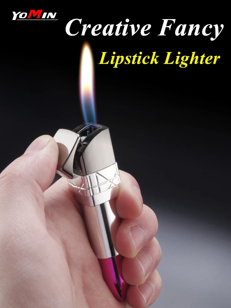 Creative Novelty Sexy Lady Lipstick Lighter,Wholesale Metal Electronic