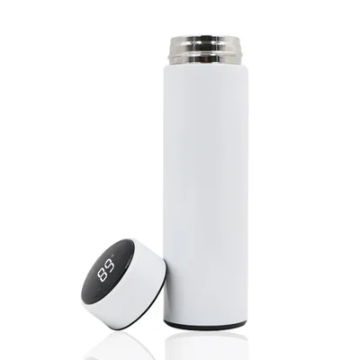 

Mikenda Double Wall Insulated Vacuum Flask Smart 304 Stainless Steel Water Thermal Bottle Temperature, Mix