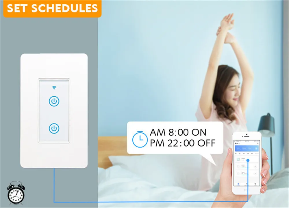 Shenzhen light switch home wall touch smart timer switch zigbee - ANKUX.COM