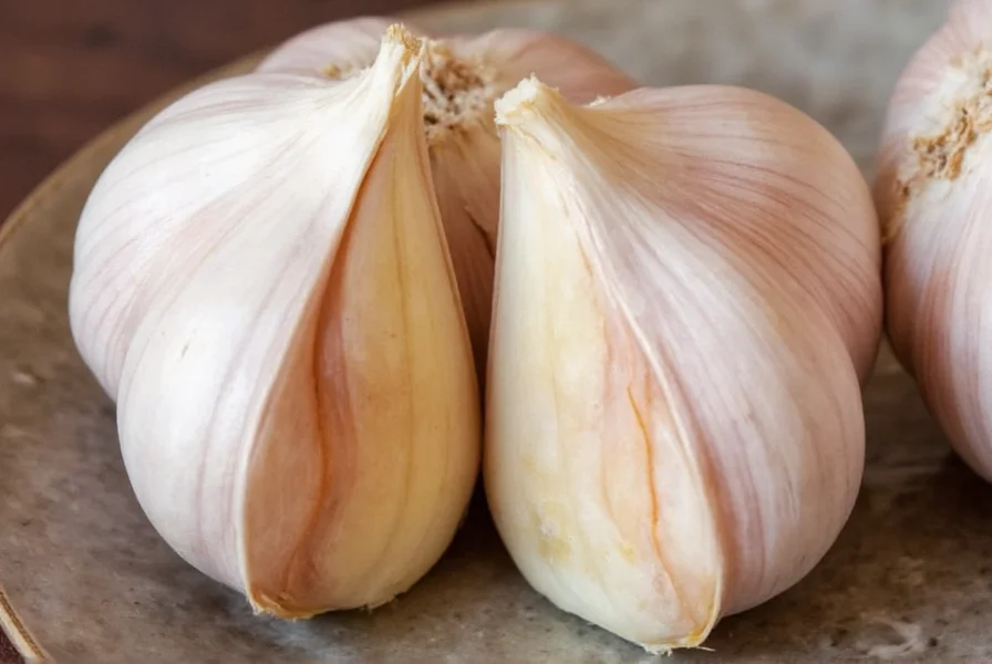 Garlic cloves planted in garden soil with proper spacing