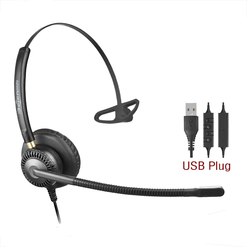 

Best Selling Mono Auricular Call Center Business Headsets Noise Reduction Headphones With Microphone For Office Calling