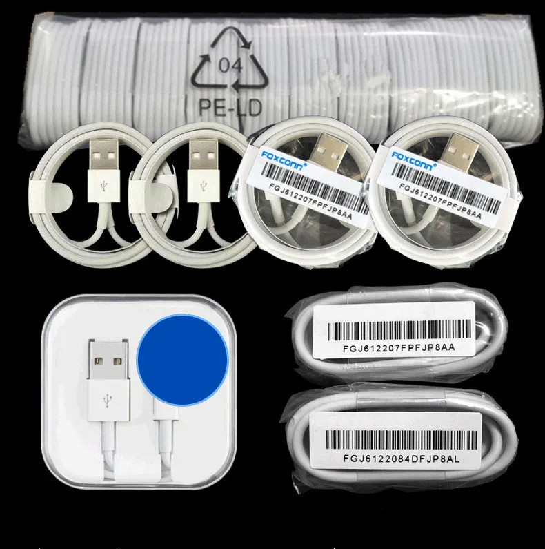 

For Apple iPhone Original Quality Phone Accessories Cables, Headphones, 5W 12W 18W Charger Adapters with Retail Box Package