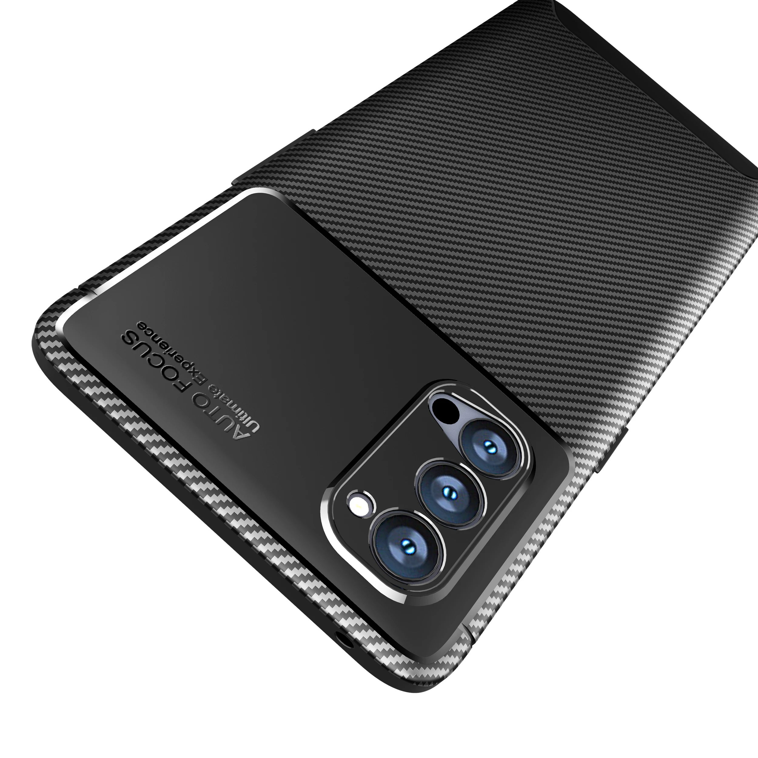 

Reno 4 pro Phone Case, Luxury Soft Silicone Carbon Fiber Case For Oppo Reno 4 5g Pro Back Cover, As picture shows