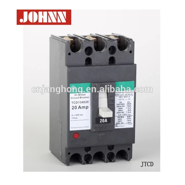 TCD Grey 20Amp Moulded Case Circuit Breaker, View Moulded Case Circuit