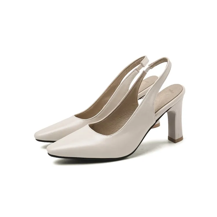 

Fashion Slingbacks PU Shoes Manufacturer Custom Women Heels Ladies 202