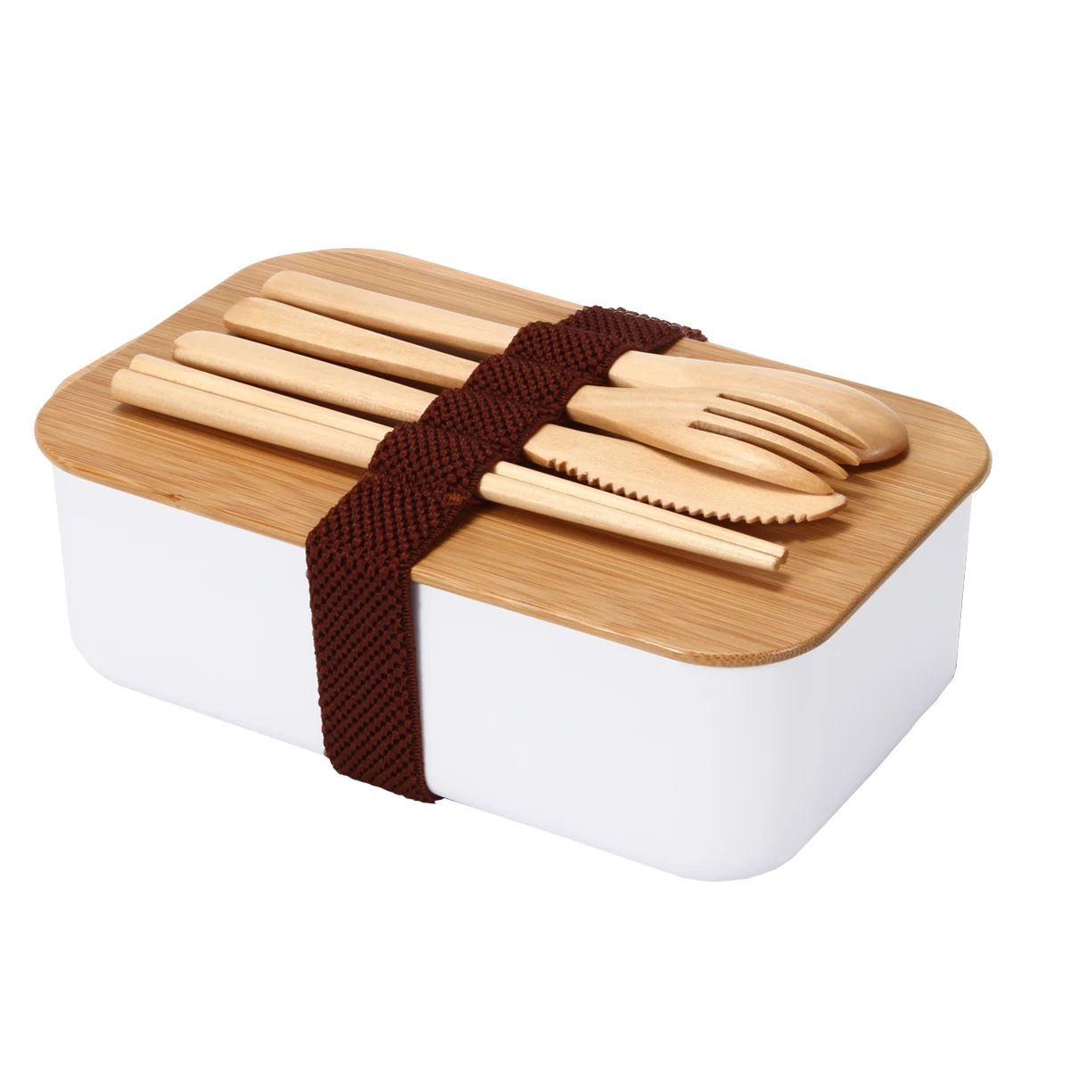 

Eco Friendly Biodegradable 100% PLA Meal Prep Containers Japanese bento Lunch Boxes bamboo lids With A Set Of Knife Fork Spoon, Can be customized