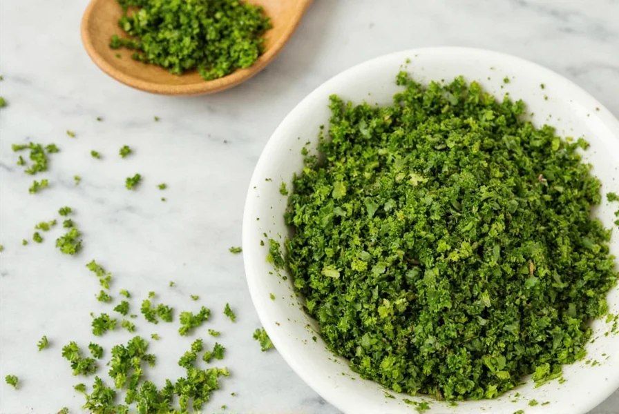 Parsley flakes in a bowl