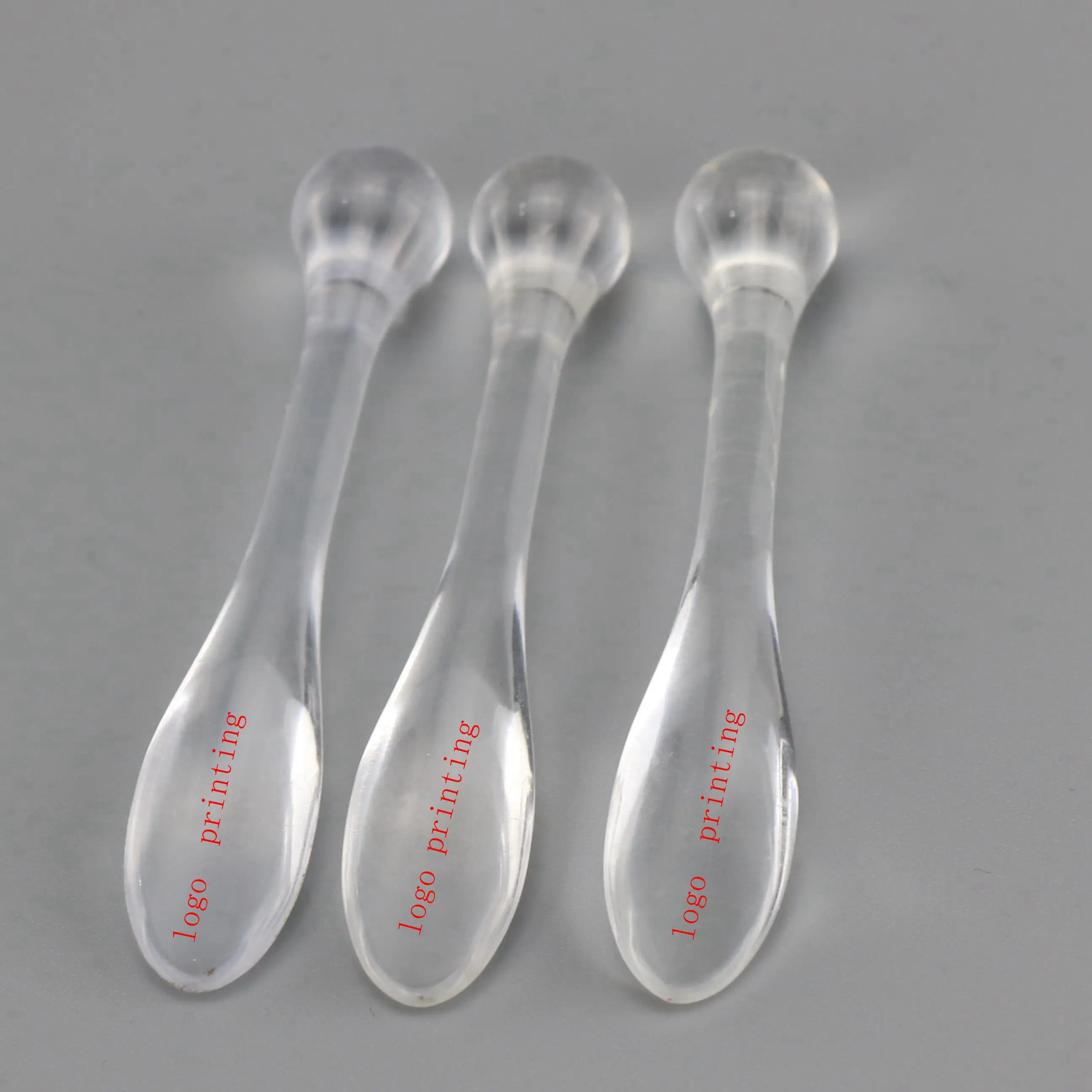 

PP plastic cosmetic spatula for facial eye or cream, eye cream spatula, Clear