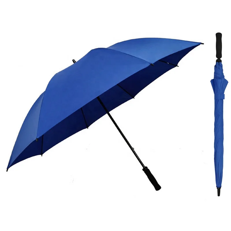 

Promotional Blue Manual Open Close Windproof Golf Club Umbrella for Advertising