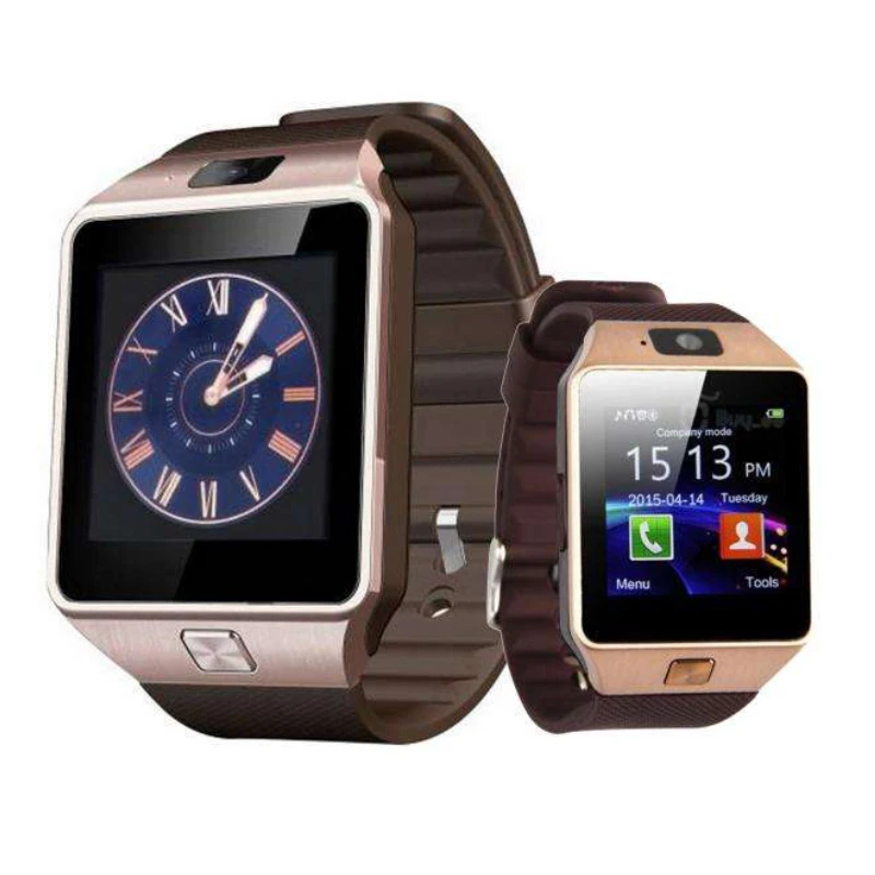 

free ship Screen Fitness Tracker Reloj montre intelligente With tf sim card for men Camera bluetooth Wristwatch dz09 Smart Watch