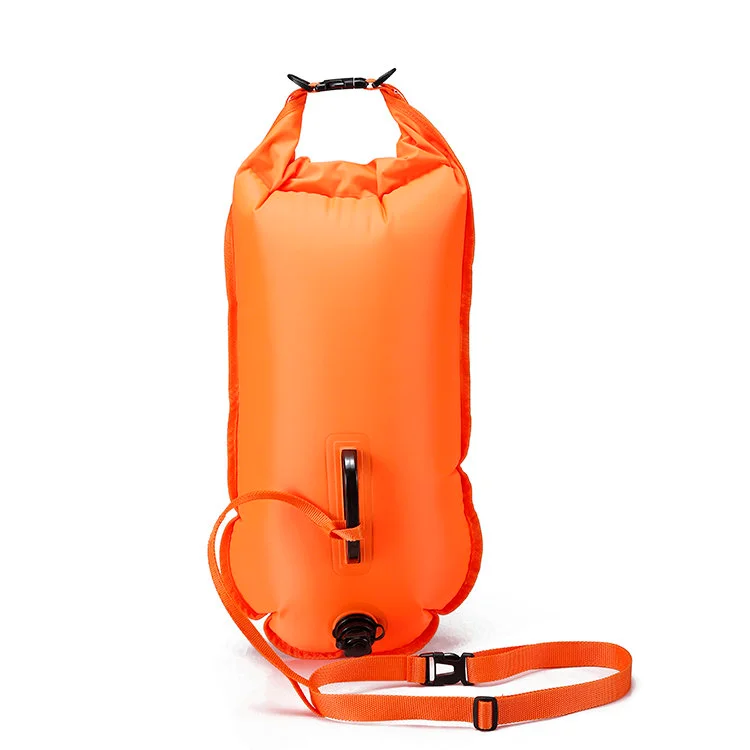 

Open Water Nylon Safety Inflatable Pull Tow Floating Swim Buoys Light weight Dry Bag Swimming Buoy, Orange